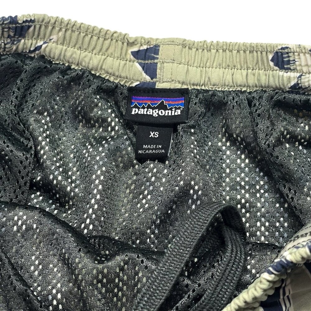 Patagonia Baggies 4” Mesh Lined Green Floral Shorts Size XS Swim Trunks Outdoor - Picture 4 of 9